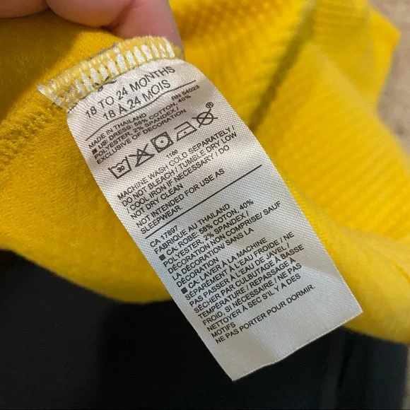 Janie and Jack yellow long sleeve jacquard dress - Picture 4 of 5